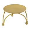 Gold and Black Round Metal Candle Holder Tray