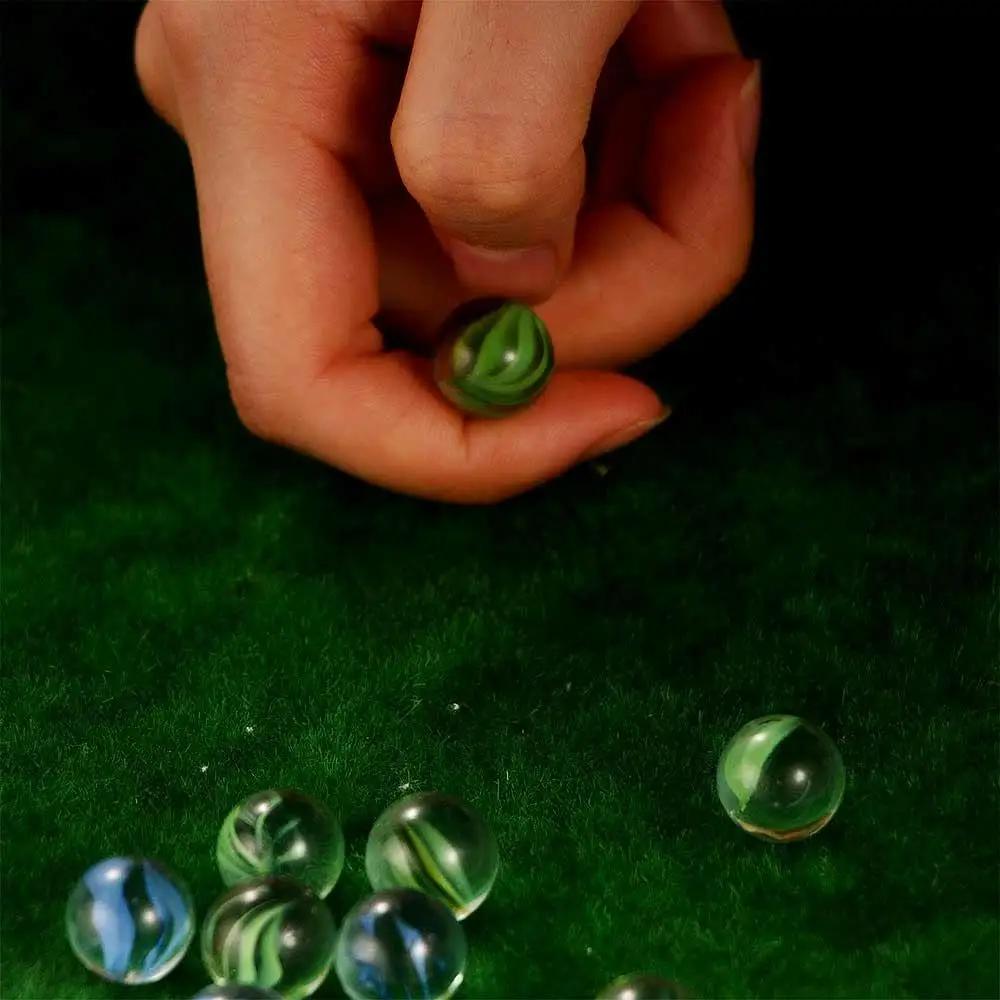 10/50Pcs 25/14Mm Colorful Glass Marbles Toy Kids Marble Balls Run Game Solitaire Toy Accs Vase Filler&Fish Tank Home Toy Gift