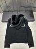 D Family 2025 Autumn/Winter Star Jacquard Hooded Knit Cardigan - Relaxed Fit