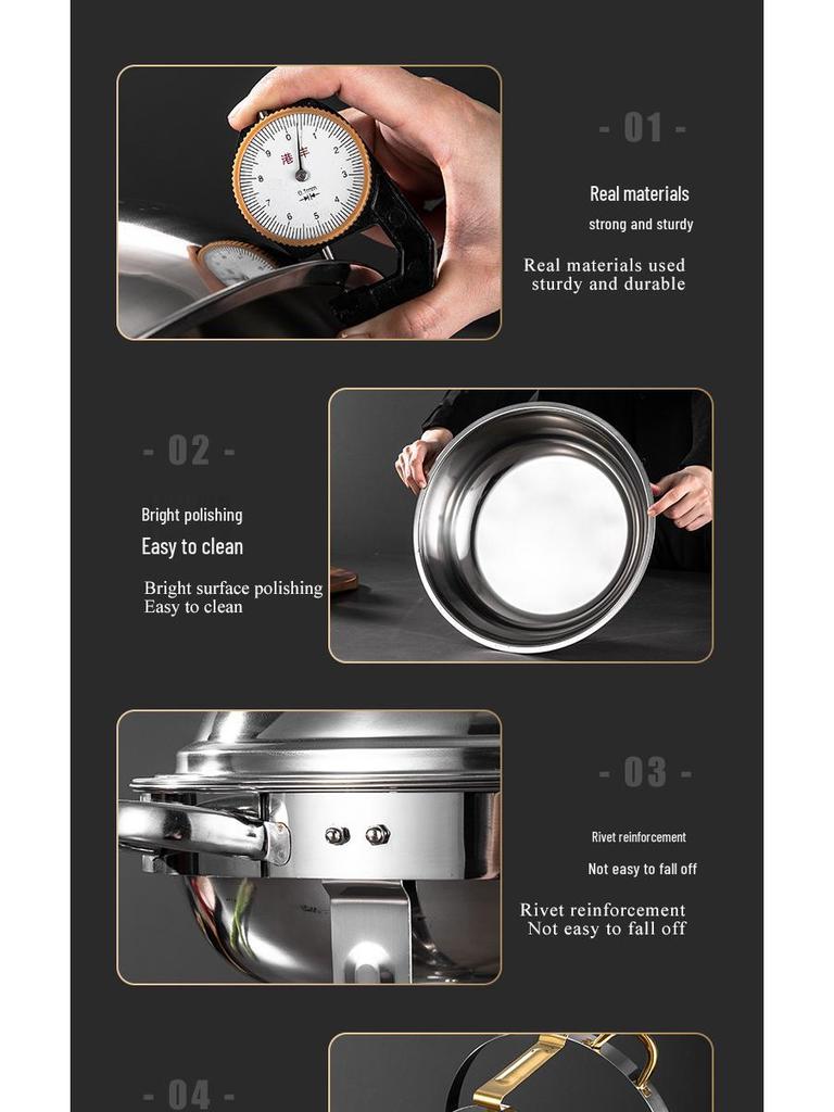 Durable High-Temperature Resistant Stainless Steel Chafer Dish Warmer - Insulated, Hot Selling, High Quality
