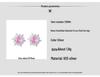 925 Sterling Silver Snowflake Earrings with Diamonds and Pink Zircon - Elegant Women's Christmas Gift
