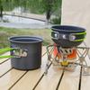 2pcs Non-Stick Cookware Set-Camping Hiking Backpacking Picnic-Includes Mess Kit Pot Knife Spoon Knife for Easy Outdoor Cooking