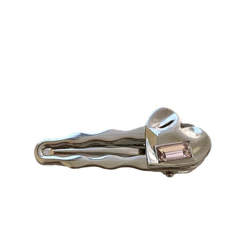 Girlish Heart Hair Clip - Sweet, Cool, Spicy Heart Hairpin for Bangs, Forehead, or Duckbill Style.