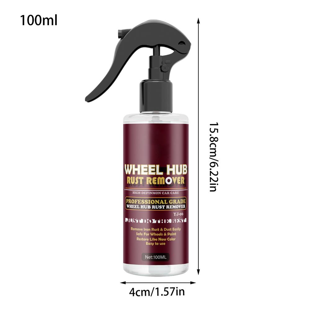 Rostlöser Spray 100ml Eisenpulver Rostlösespray Radnabenreiniger Schnellwirkend Entfernt Rostflecken vom Autolack Auto Eisen