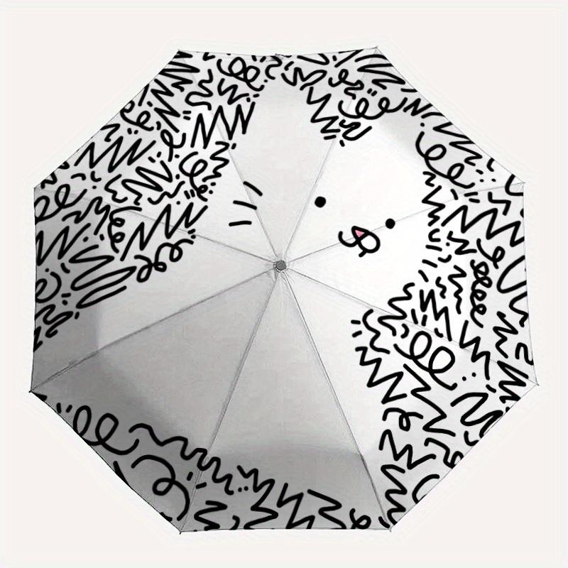 

1pc Abstract Cat DoodleAutomatic Folding Umbrella, Portable & Foldable Design with 8 Ribs, Casual Outdoor Accessory yy250804146