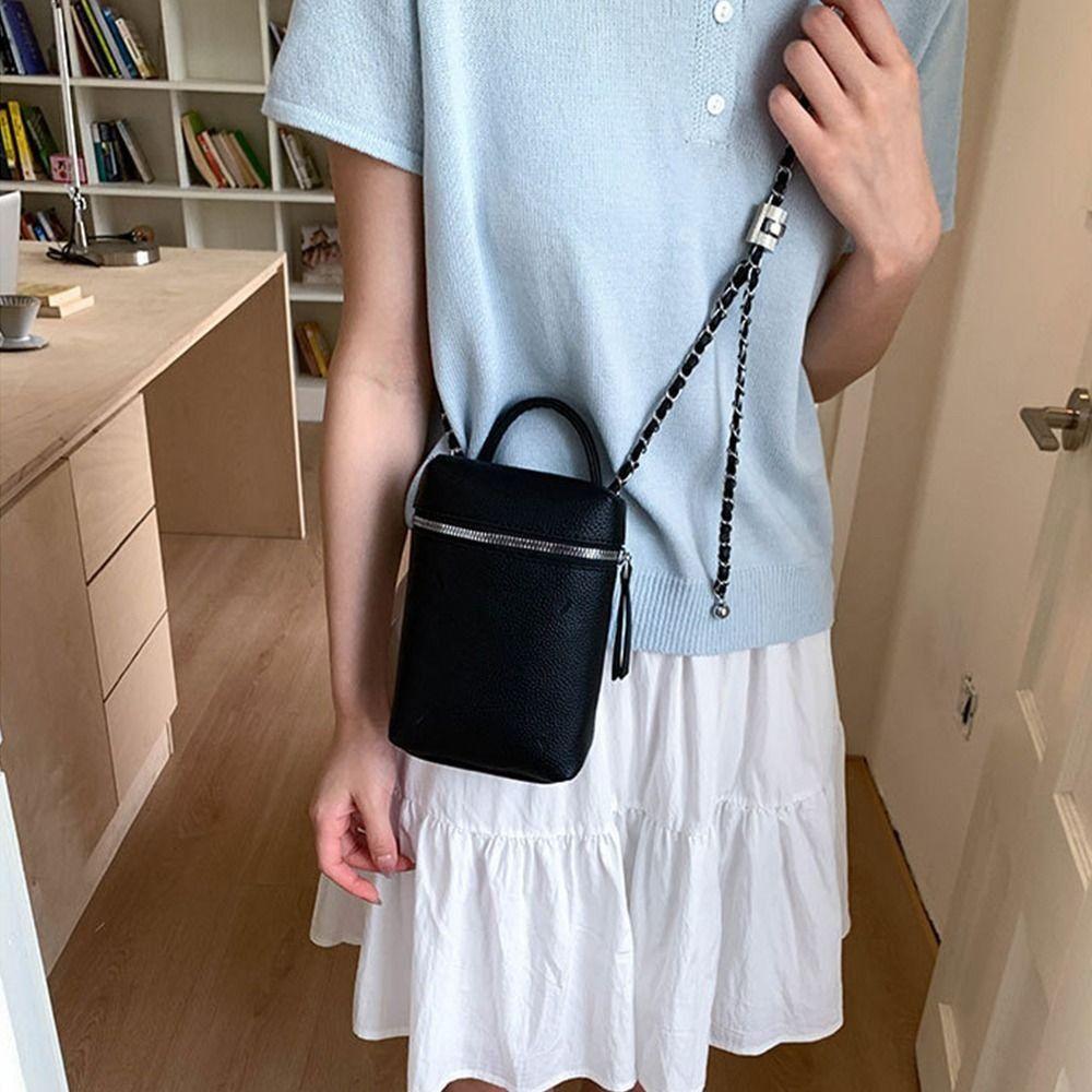 Small Leather Square Bag Korean Women’s Handbag Fashion Single Shoulder Bag  Lady