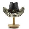 Cappello Western da Cowboy in Paglia Fatto a Mano Cappelli a Tesa Larga in Feltro da Spiaggia Cappello da Festa per Uomo Donna Cappello a Tesa Arricciata Protezione Solare Cappelli Unisex