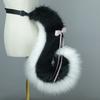Handgefertigtes Halloween-Cosplay-Set für Mädchen Anime Flauschig Niedlich Fuchs Katze Wolf Ohr Schwanz Haare Tier Lolita Party Show Zubehör Cosplay