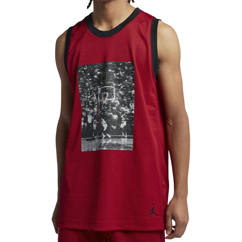 Jordan Round Neck Pullover Breathable Sleeveless Vest Men Vests Red AQ0698-687