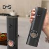 Electric Salt And Pepper Grinder Battery Powered Coarseness Mill Automatic Salt Mill with LED Light for Kitchen BBQ