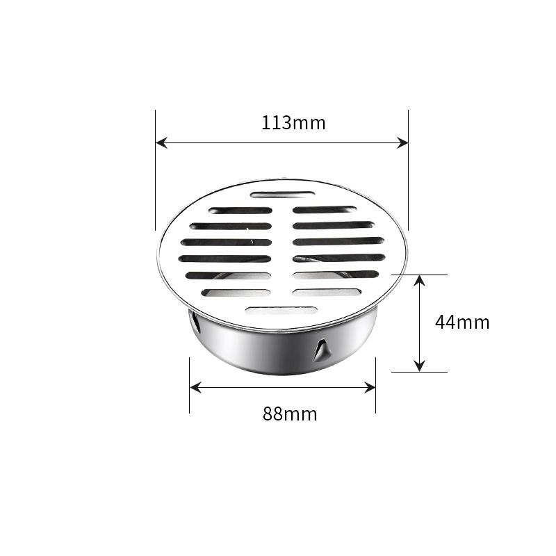 304 Stainless Steel Anti-Clog Roof Drain Insert - Thickened Round Design for Garden & Outdoor Rainwater Management