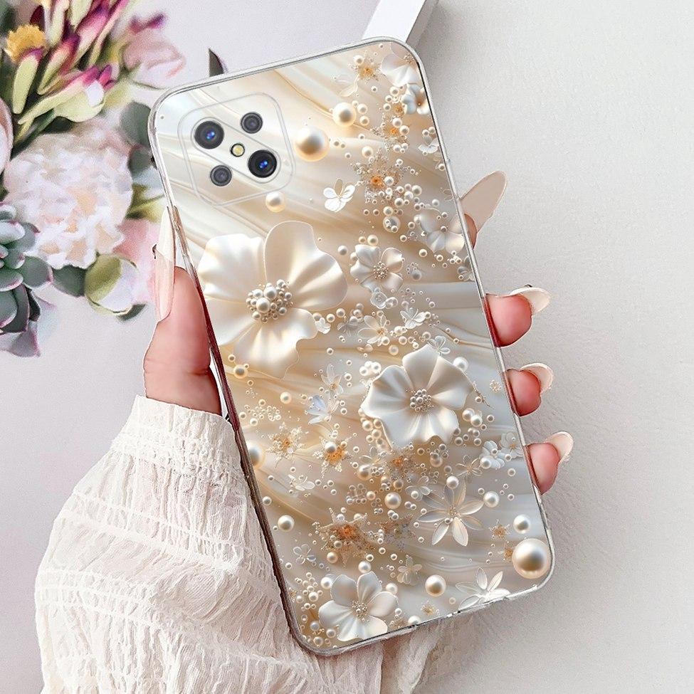 Clear For Oppo Reno 4Z 5G Case Cover CPH2065 Cute Cat Fashion Flowers Painted Soft Back Cover For Oppo Reno4 Z 5G Phone Case