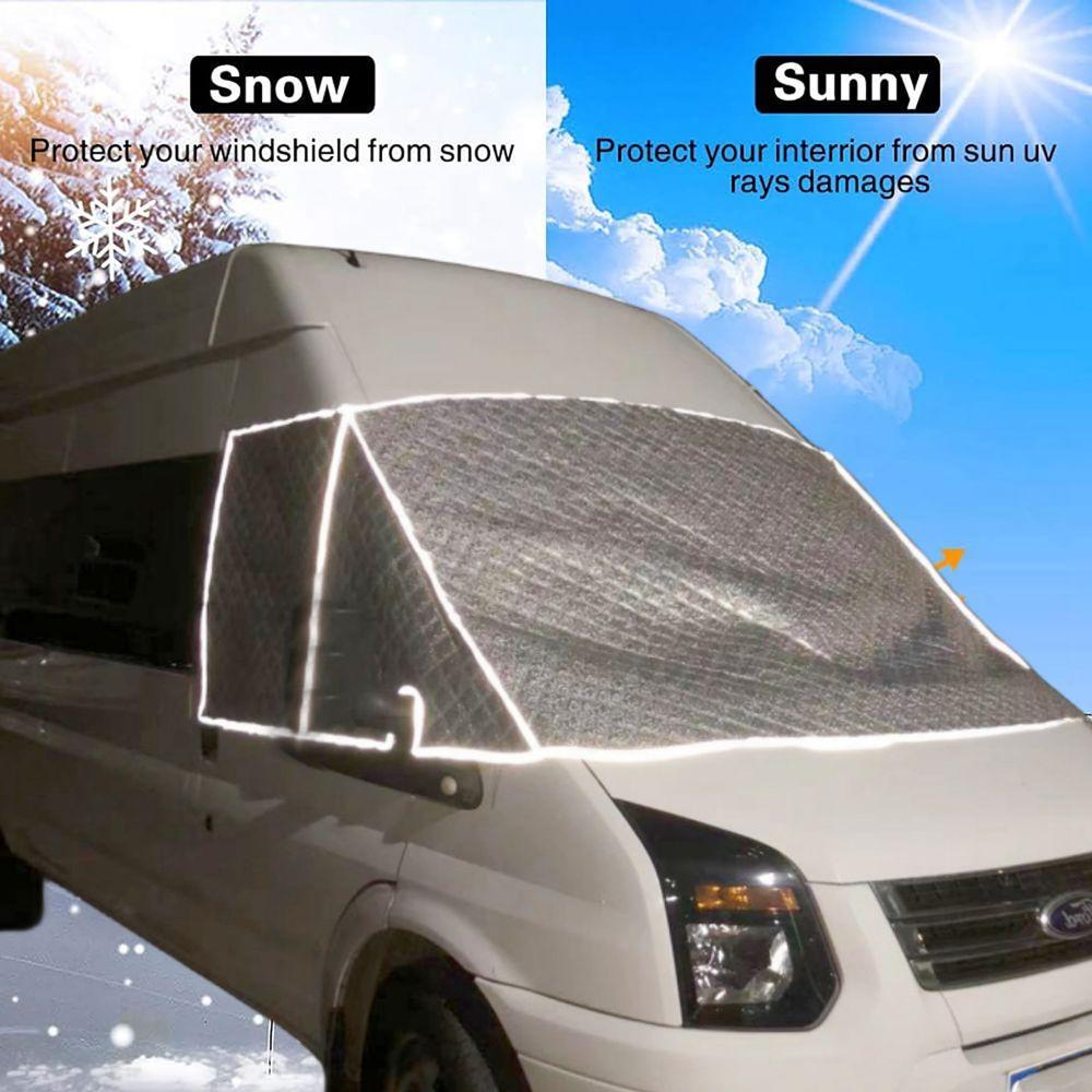 1pc RV Snow Cover Snow Shield Windshield Sunshade For Ford B-class RV V348 Campers