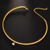 Water Drop Collar Personalized Gold Ring Shape Adjustable Collar Temperament Versatile Style Necklace