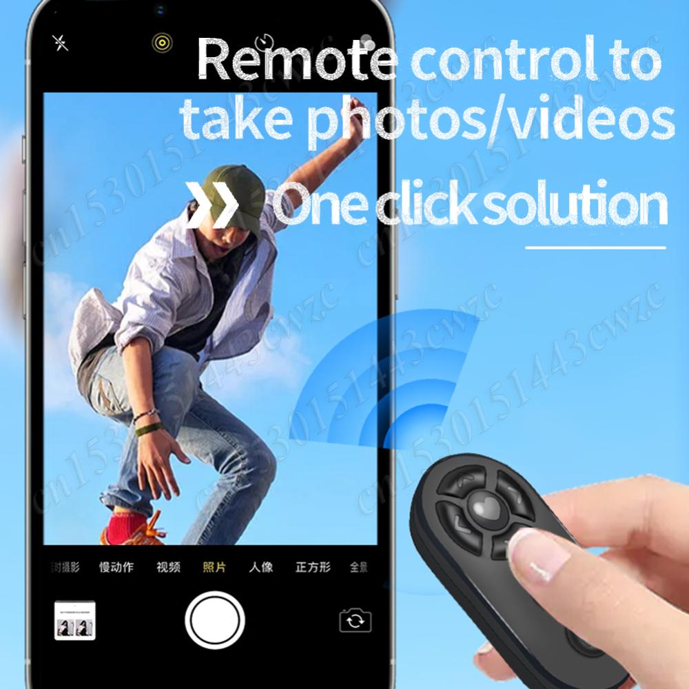 7 Buttons Remote Controller Wireless Phone Selfie Photo Shutter Bluetooth-Compatible Smart Remote Page Turner for Tiktok Video