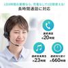 Sanwa Direct Bluetooth Headset with Charging Stand, Approximately 20 Hours of Talk Time, Lightweight, for Call Centers, Bluetooth 5.0, Music, Single