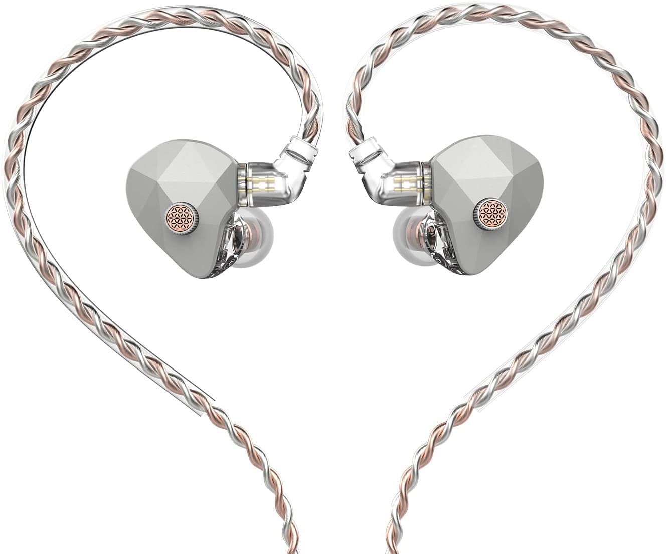 

HIDIZS MM2 Wired Gaming Hybrid HiFi Wired Earphones with Static Driver 3 Tuning Comfortable High Sound and Resin Earphones Earphones, 1BM+1DD серебряный