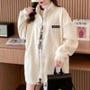 Navava Women Velvet Fleece Long Sleeve Zip Up Outer Nc449