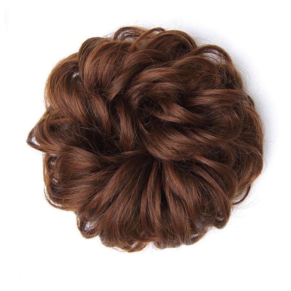 

Резинка для волос Кудрявый Шнурок Кудрявый Шиньон Небрежный Пучок-пончик Эластичная резинка Синтетические волосы светло-коричневого