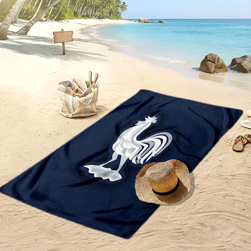 France National Football Team Printed Beach Towel Quick Dry Soft TowelPortable Large Rectangular Beach Blanket for Travel Swimming Pool