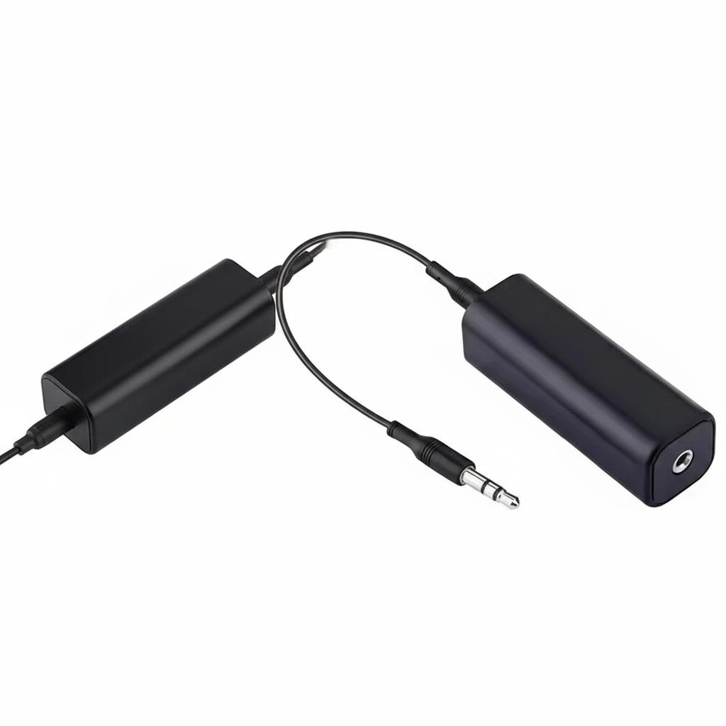 1/2PCS Speaker Line 3.5mm Aux Audio Noise Filter Ground Loop Noise Isolator Eliminate for Home Stereo Car Stereo Audio System