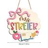 Teacher Door Sign For Classroom Door Decorations Classroom Welcome Sign for Teachers, Wood School Plaque with Rope Cord for First Day Entry Display