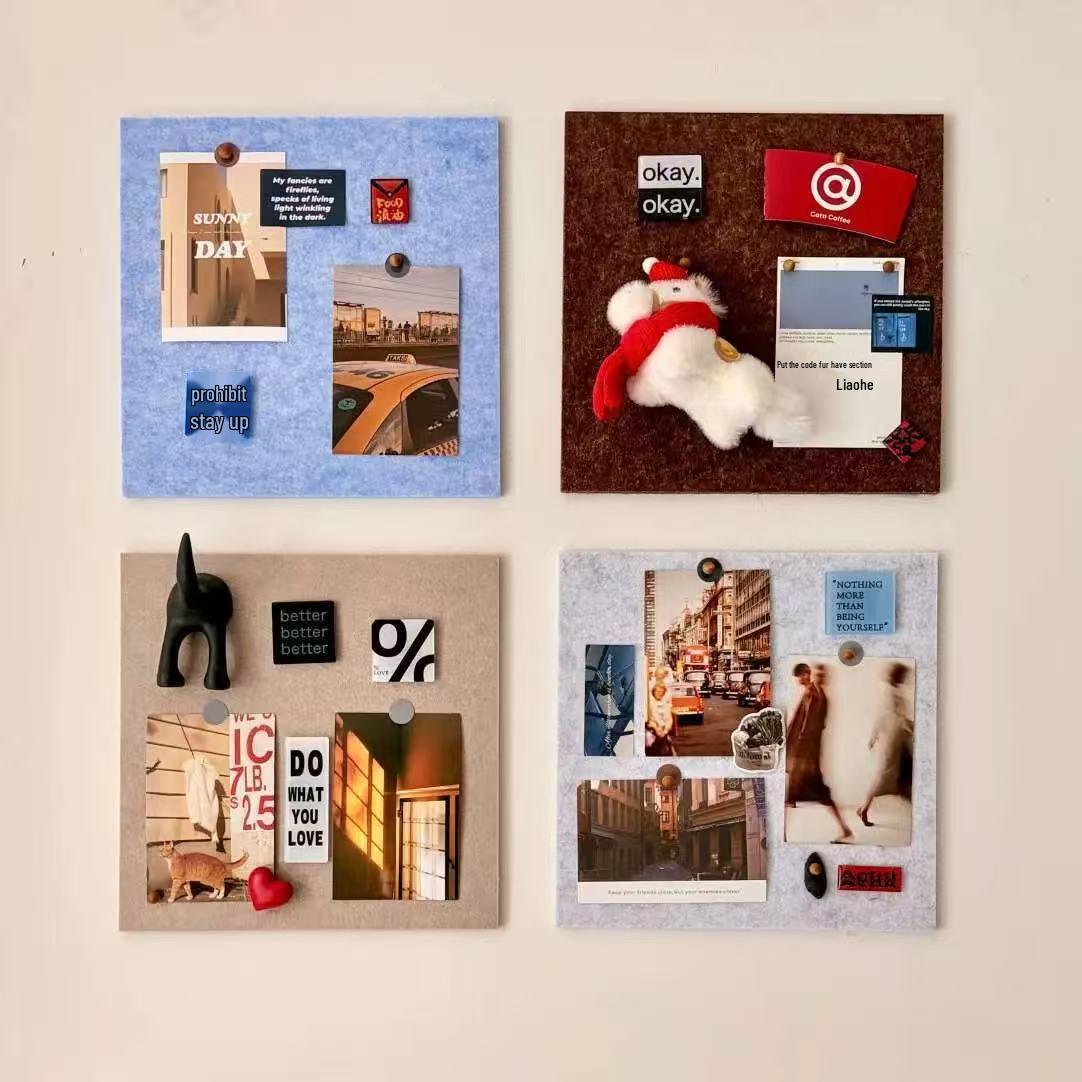 

No-Drill Felt Display Board for Bedroom Wall Decor and Instagram Photos. Single 30x30 cm