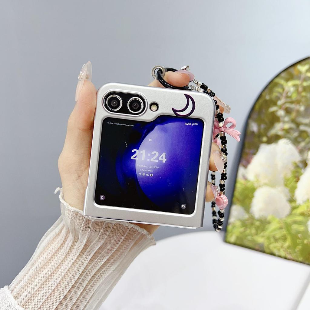 Electroplated Protective Case for Samsung Galaxy Z Flip7/6/5 - Compatible with Japanese & Korean Cartoons