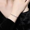 Natural blue water jadeite jewelry s925 sterling silver non-fading bracelet women's rough stone high-end design fashion retro jewelry gifts