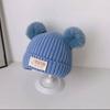 Cappellino invernale per neonato berretto a forma di orso coreano cappello invernale in lana a maglia per bambini berretto tinta unita cappello invernale per neonato con paraorecchie