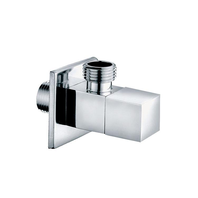 Angle Valve Water Stop Brass square Handle Quick Open Bathroom Angle Valve (Brass,1/2 in)