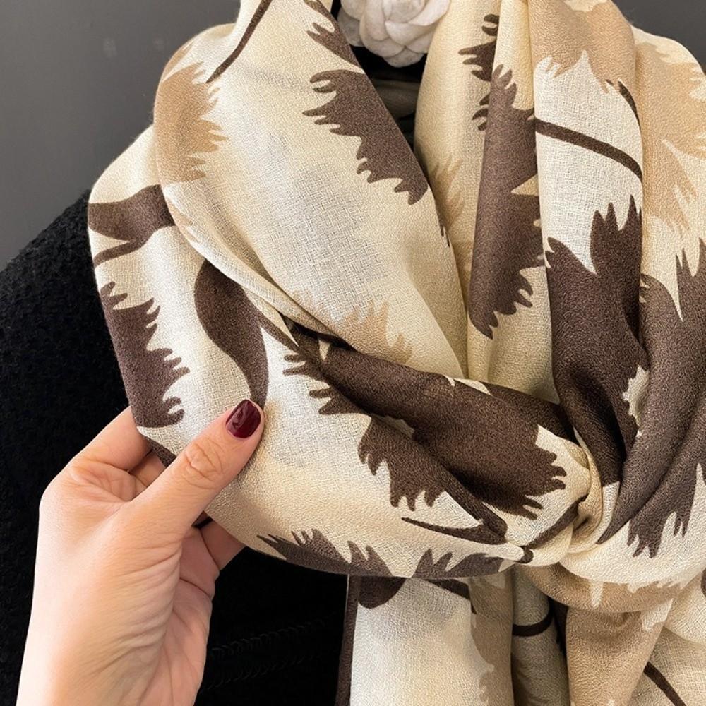 Korean Style Silk Scarf Elegant Long Wraps New Scarves  Women