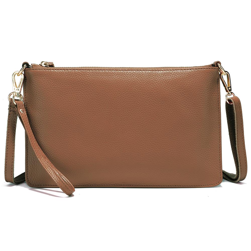 Zency Kvinner Skulderveske Myk Skinn Håndveske Clutch