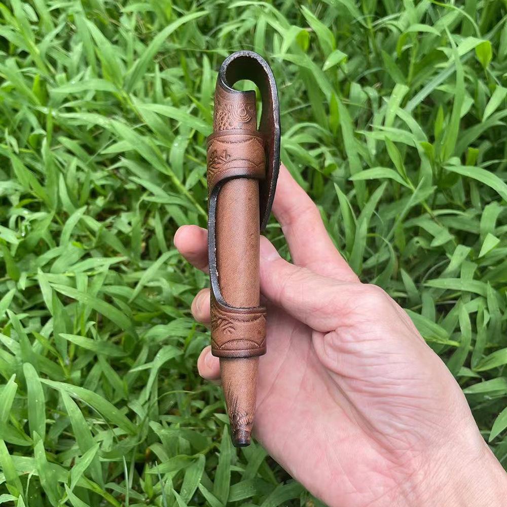 Large Size Top Grain Cowhide Scabbard  Folding Knife Sleeve Holder Scabbard Universal Knife Cover  Camping Knife Holsters