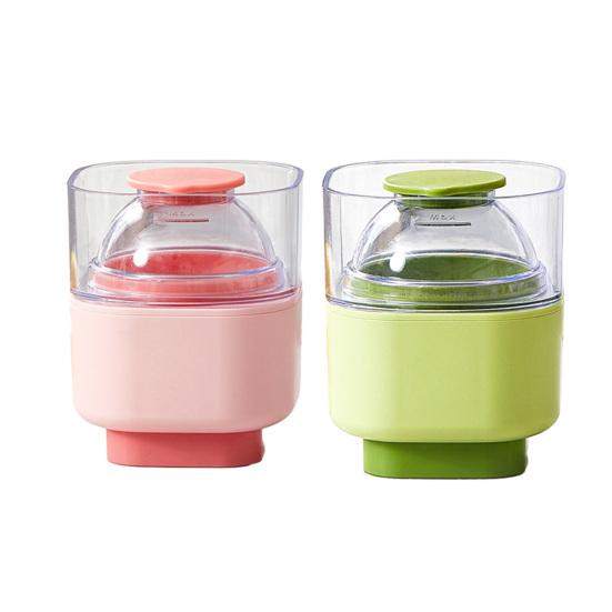 Large Sphere Silicone Ice Mold with Lid Food-Grade Ice Cube Tray for Freezer Press-Type Round Ice Ball Maker for Whiskey Cocktails
