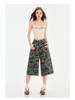 Women's Wide Leg Camouflage Jeans - Summer 2025 Seven-Point Slimming Pants
