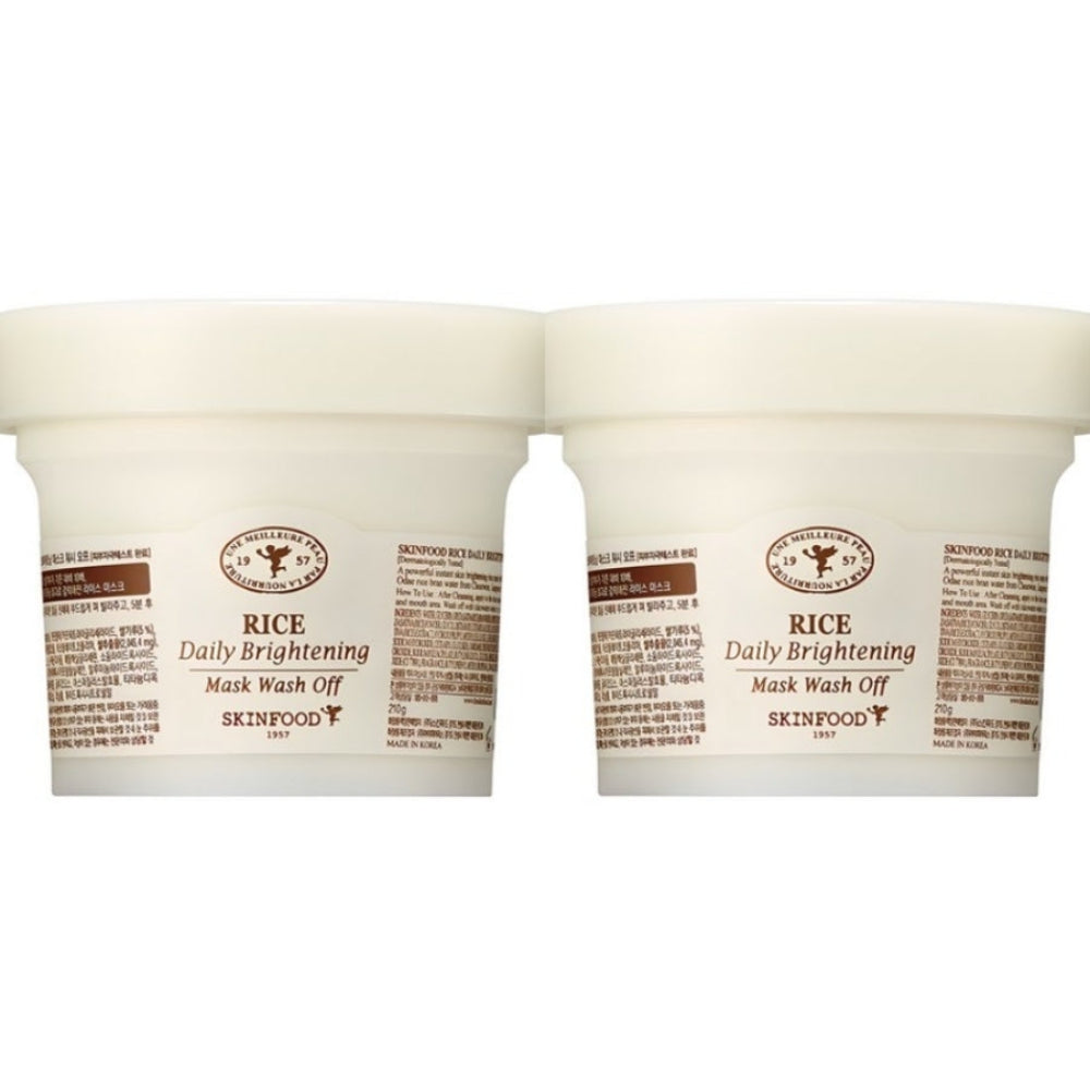 SKINFOOD Masque Éclaircissant Quotidien au Riz Pack Lavable 210g*1Pc/2Pcs/4Pcs