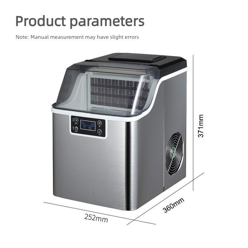 Large Capacity Ice Maker 30KG/35KG Square Ice Cubes Making Machine Commercial Small Milk Tea Shop Ice Maker