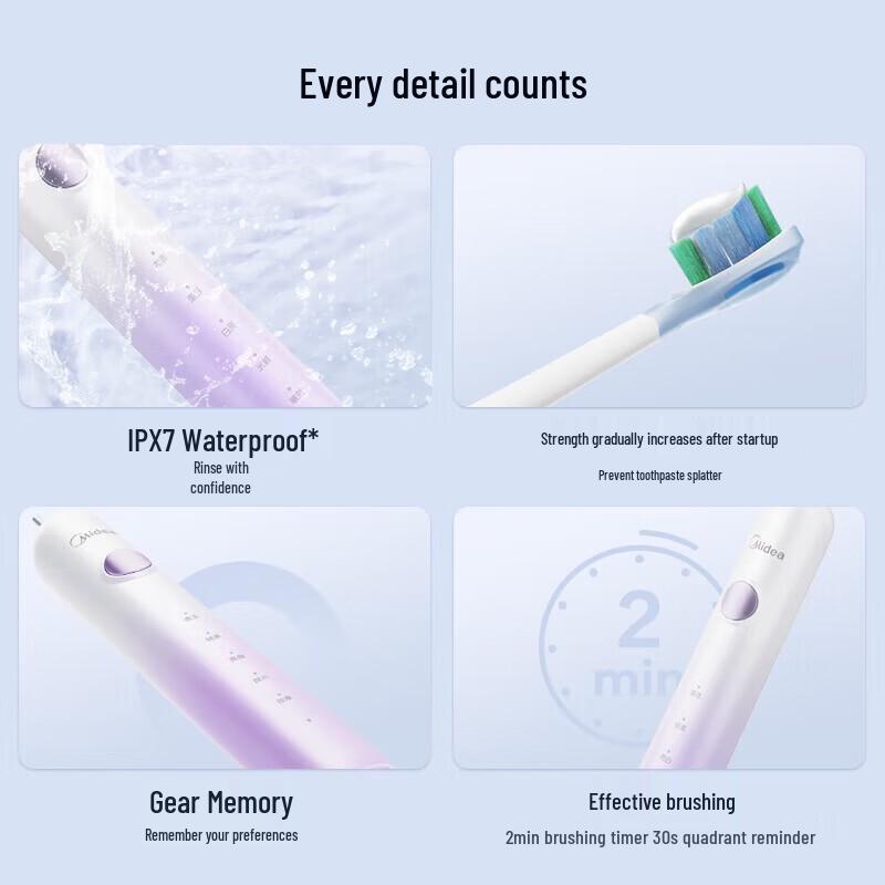 Midea YM3 Portable Sonic Electric Toothbrush CN plug (adapter included)