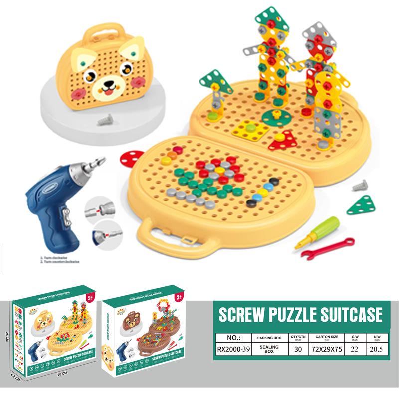 Children's Educational Toolbox with Electric Screwdriver for Toy Assembly and Repair