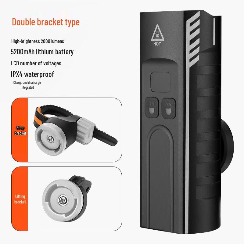 Lishi 2000 Lumen High Brightness Bicycle Headlight