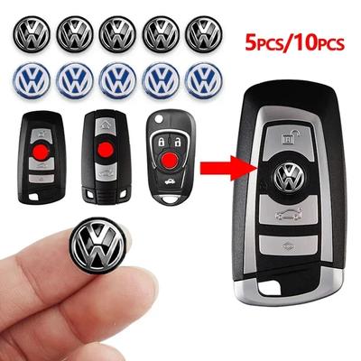 VW Für Volkswagen 2/5/10 Stück 14mm Auto Schlüssel Emblem Aufkleber Auto Steuer Schlüssel Logo Für Volkswagen VW Golf 4 5 Tiguan Jetta Transport
