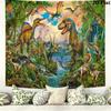 Jurassic Dinosaurs Pattern Home Decor Tapestry, Wall Hanging, Decorative RV Wall Cloth.MGT0918500