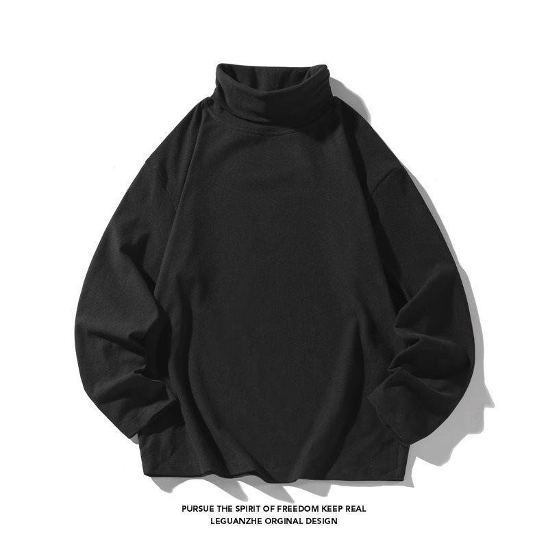 

Зима 2025 Новая модель Большого размера Термобелье с высоким воротником Базовый слой M-5X - Гонконгский стиль, Белый M чёрный