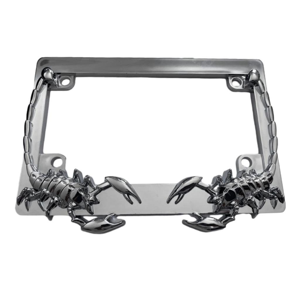 Motorrad Kunststoff Silber/Schwarz Nummernschild Rahmen Motorrad Nummernschild Halter Nummernschild Abdeckung für UNS