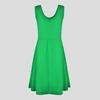 Patchwork Cotton Blend Sleeveless Dress Round Neck Flared Hem For Beach Parties