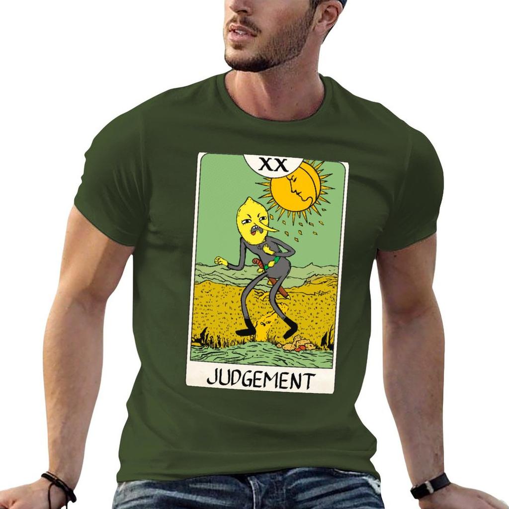 Lemongrab - Tarot Card - Judgement T-Shirt Plain Customs Animal Prinfor Boys Hippie Clothes Shirts Graphic Tee Men