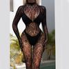 Women's Sexy Mesh BodyStocking Fishnet Lingerie Long Sleeve Babydoll Bodysuits