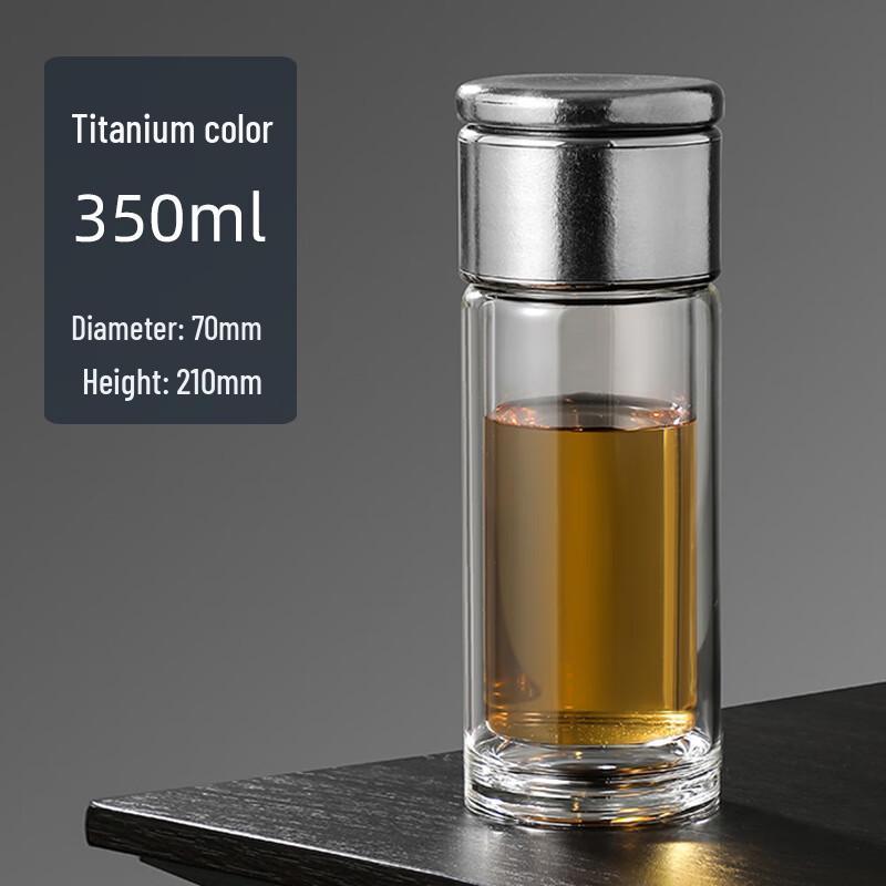 SX Portable Double-Layer Glass Tea Infuser Bottle