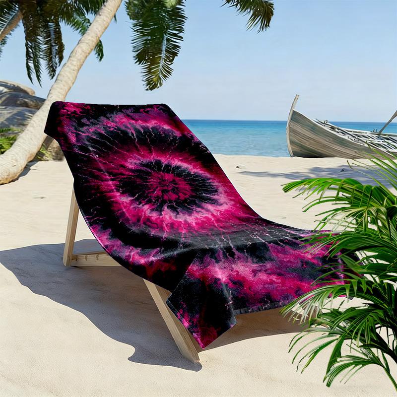 Tie-Dye Print Beach Towel, Large Soft Quick Dry Towel for Beach Camping Swimming